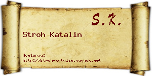 Stroh Katalin névjegykártya